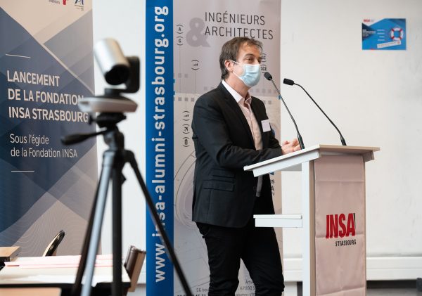 Christophe Bailly, président de l’association des diplômé.es Arts et Industries, membre fondateur de la fondation INSA Strasbourg